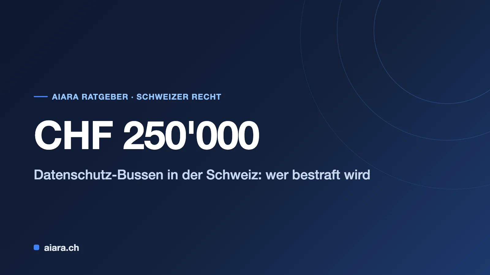 Data Protection Fines in Switzerland: Who Gets Punished — and for What