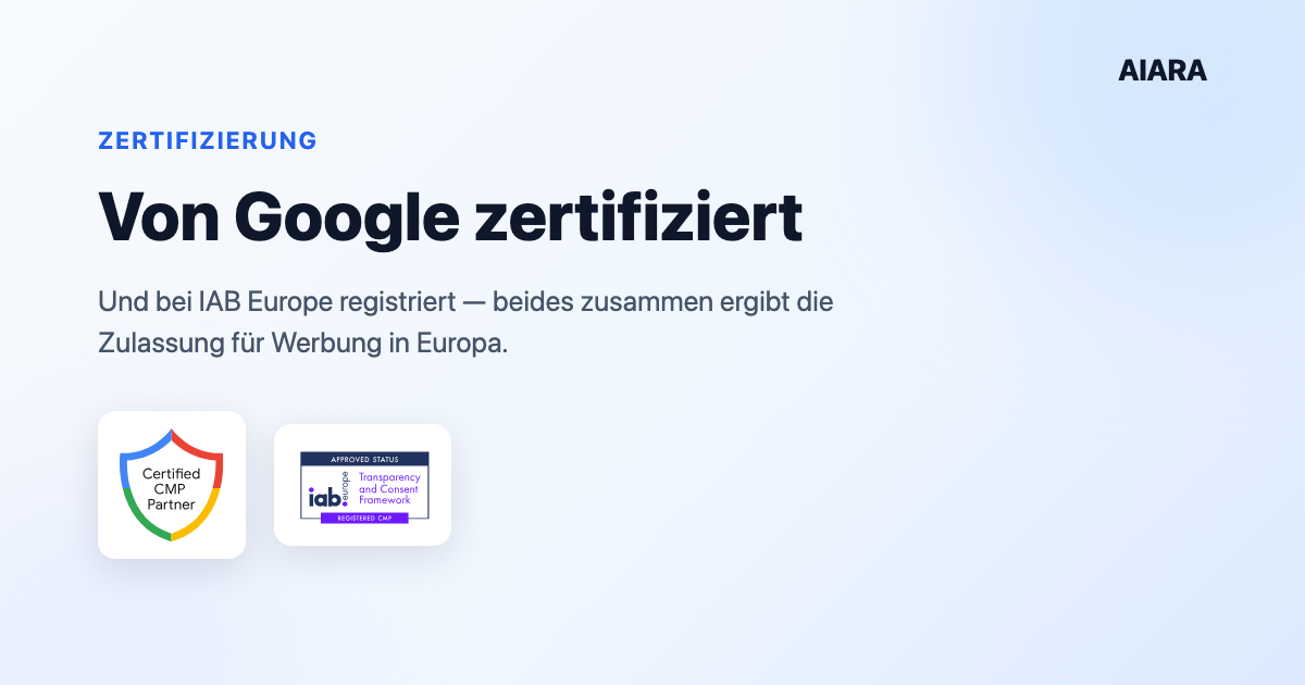 Aiara is certified by Google — what that means for Swiss websites