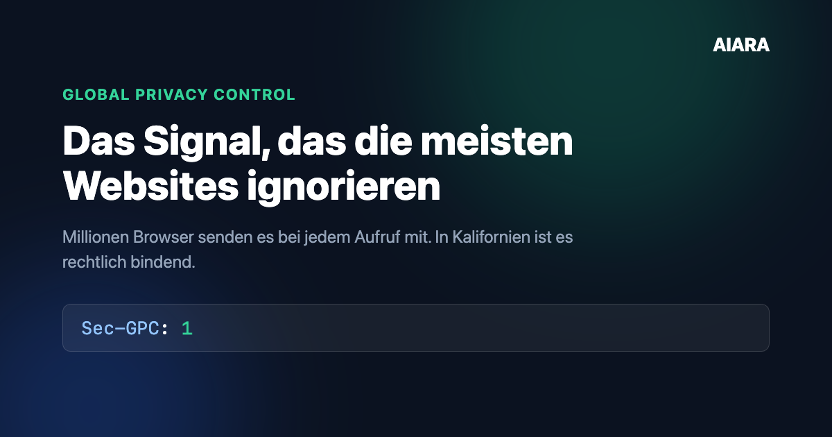 Global Privacy Control: the signal most websites ignore